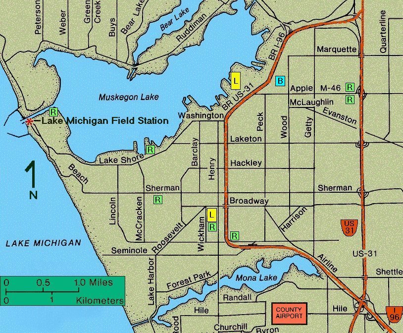 Click for interactive Muskegon area map