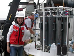 Image of scientist performing fieldwork