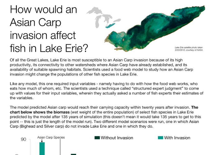 How Would an Asian Carp Invasion Affect Fish in Lake Erie? – infographic