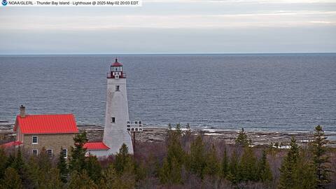 [Live Webcam Image from Thunder Bay Island, MI Met Station Camera 1]