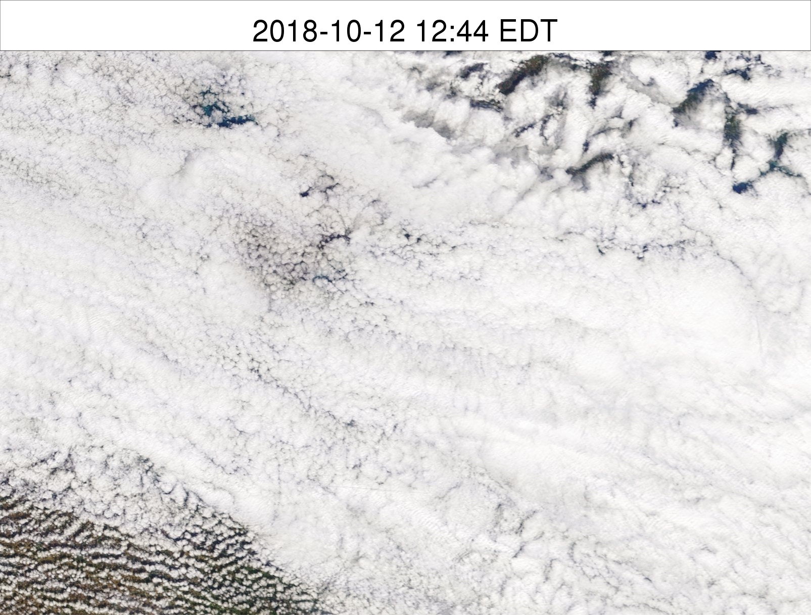 Latest relatively cloud-free MODIS satellite image of Lake Erie. For additional satellite imagery of Lake Erie, visit the NOAA Great Lakes CoastWatch webpage.