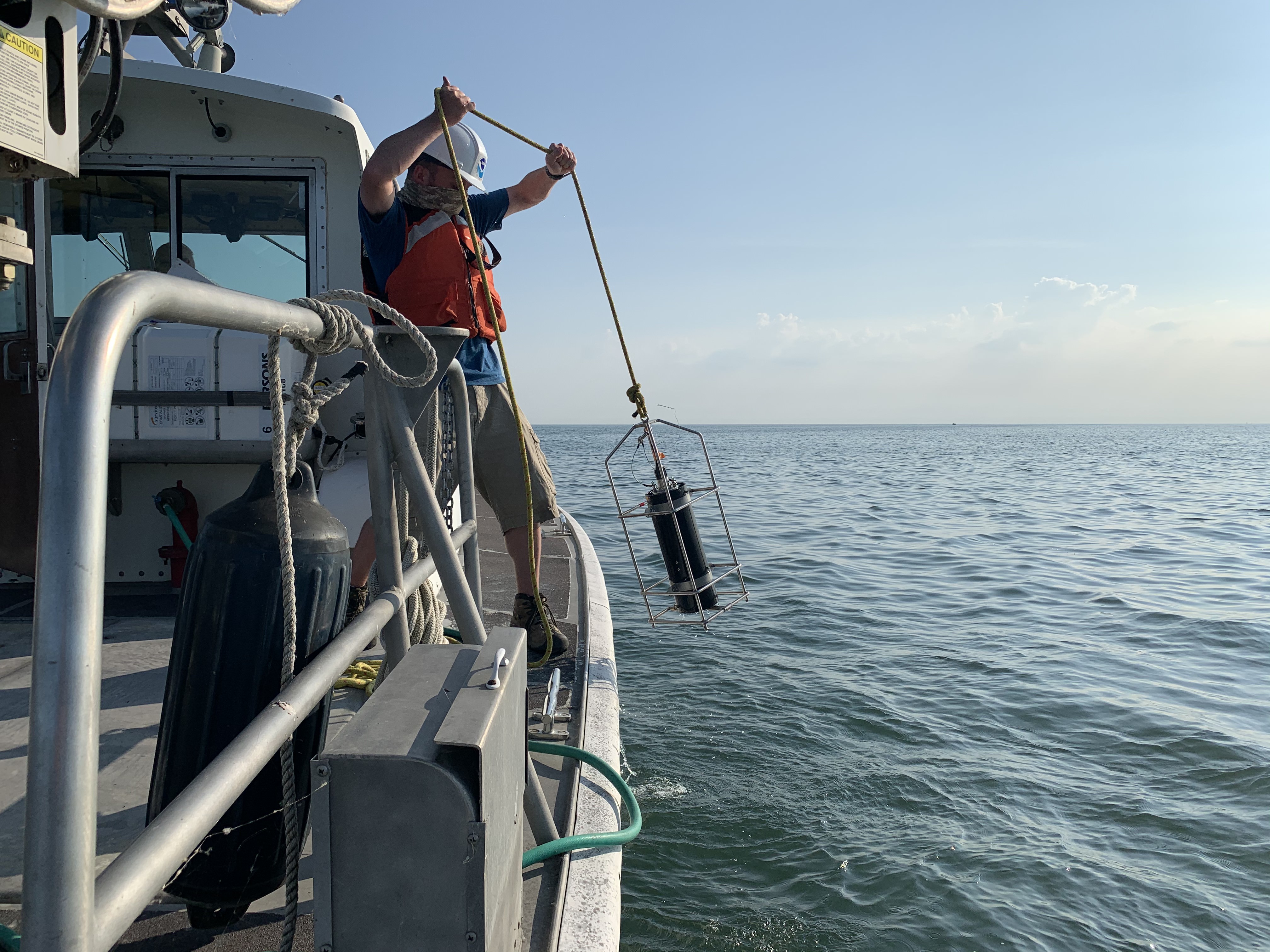 image of sampling in Lake Erie