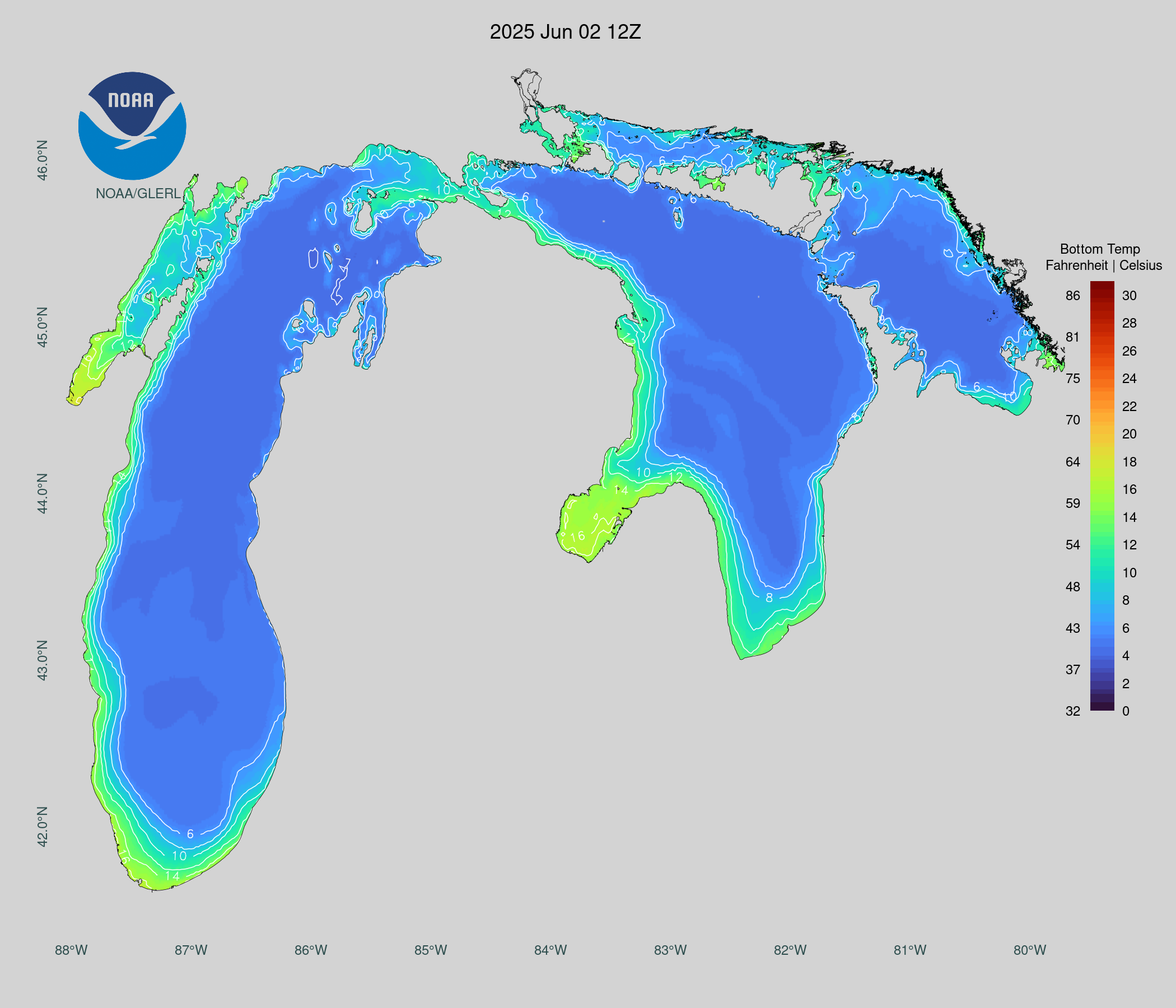 Holland Mi Water Temp