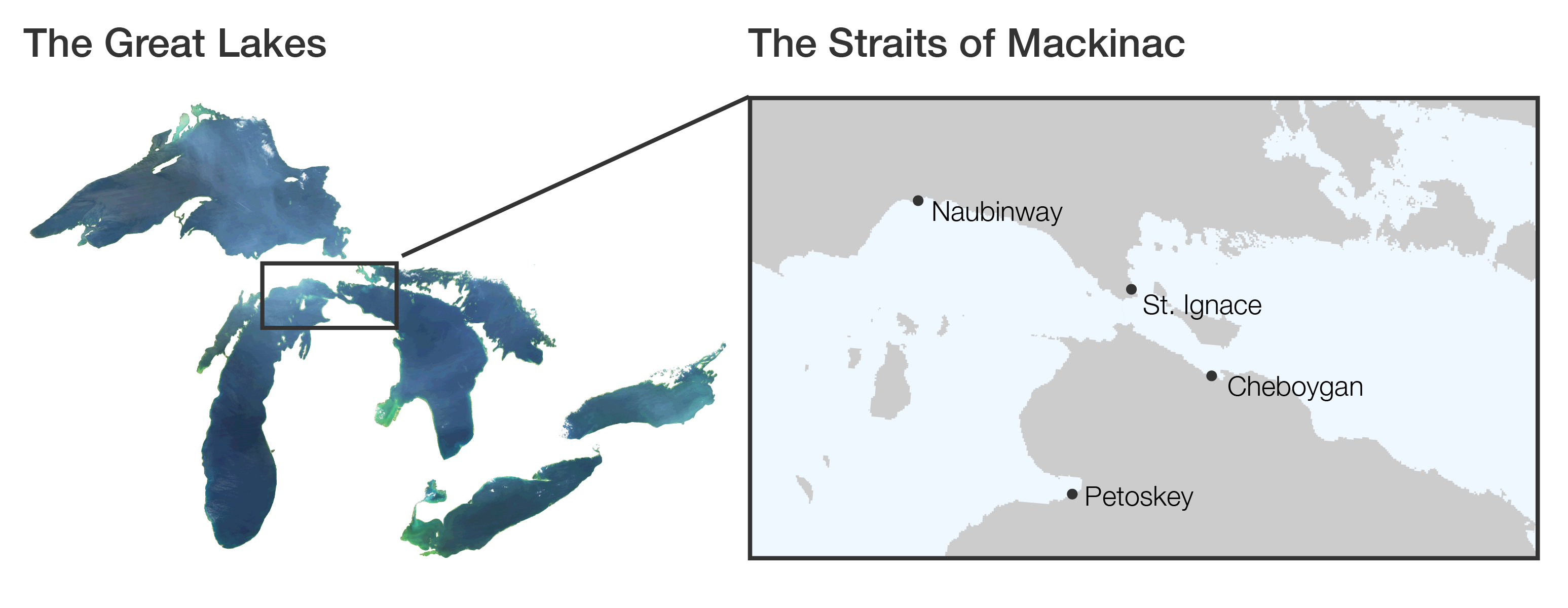 Map of Straits of Mackinac